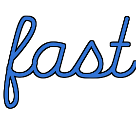 fast in Cursive